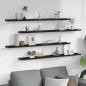 Preview: Wandregale 4 Stk. Schwarz 115x9x3 cm