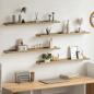 Preview: ARDEBO.de - Wandregale 4 Stk. Sonoma-Eiche 80x9x3 cm