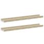 Preview: Wandregale 2 Stk. Wei? und Sonoma-Eiche 60x9x3 cm