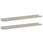 Preview: Wandregale 2 Stk. Betongrau 80x9x3 cm