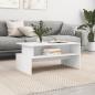 Preview: ARDEBO.de - Couchtisch Weiß 90x55x42,5 cm Holzwerkstoff
