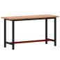 Preview: Werkbank 150x55x81,5 cm Massivholz Buche und Metall