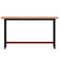 Preview: Werkbank 150x55x81,5 cm Massivholz Buche und Metall