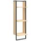 Preview: Wandregal 3 Fächer Sonoma-Eiche 30x25x100 cm Holzwerkstoff