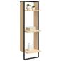 Preview: Wandregal 3 Fächer Sonoma-Eiche 30x25x100 cm Holzwerkstoff