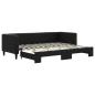 Preview: Tagesbett Ausziehbar Schwarz 80x200 cm Stoff