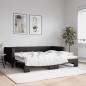 Preview: ARDEBO.de - Tagesbett Ausziehbar Schwarz 90x200 cm Stoff