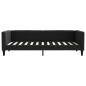 Preview: Tagesbett Ausziehbar Schwarz 90x200 cm Stoff