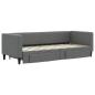 Preview: Tagesbett Ausziehbar mit Schubladen Dunkelgrau 80x200 cm Stoff