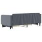 Preview: Tagesbett Ausziehbar mit Schubladen Dunkelgrau 90x200 cm Samt