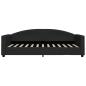 Preview: Tagesbett Ausziehbar Schwarz 90x200 cm Stoff
