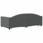 Preview: Tagesbett Ausziehbar Dunkelgrau 90x190 cm Stoff