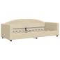 Preview: Tagesbett Ausziehbar mit Schubladen Creme 80x200 cm Stoff