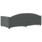 Preview: Tagesbett Ausziehbar mit Schubladen Dunkelgrau 90x190 cm Stoff