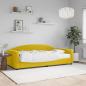 Preview: ARDEBO.de - Tagesbett mit Matratze Gelb 90x200 cm Samt