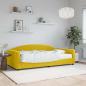 Preview: ARDEBO.de - Tagesbett mit Matratze Gelb 100x200 cm Samt
