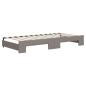Preview: Tagesbett Ausziehbar Taupe 90x200 cm Stoff
