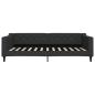 Preview: Tagesbett Ausziehbar mit Schubladen Schwarz 100x200 cm Stoff