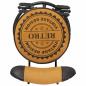 Preview: Barhocker mit Canvas-Aufdruck 2 Stk. Braun Schwarz Ziegenleder