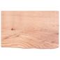 Preview: Tischplatte Hellbraun 60x40x(2-4) cm Massivholz Eiche Behandelt
