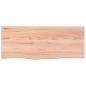 Preview: Tischplatte Hellbraun 100x40x(2-6)cm Massivholz Eiche Behandelt