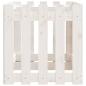 Preview: Hochbeet Lattenzaun-Design Weiß 150x50x50 cm Massivholz Kiefer