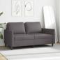 Preview: 2-Sitzer-Sofa Grau 140 cm Kunstleder