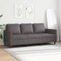 Preview: 3-Sitzer-Sofa Grau 180 cm Kunstleder