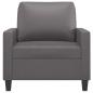 Preview: Sessel Grau 60 cm Kunstleder