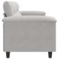 Preview: 2-Sitzer-Sofa Hellgrau 140 cm Mikrofasergewebe