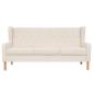 Preview: 2-tlg. Sofa-Set Stoff Cremeweiß
