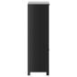 Preview: Badschrank BERG Schwarz 69,5x34x110 cm Massivholz Kiefer