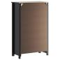 Preview: Badschrank BERG Schwarz 69,5x34x110 cm Massivholz Kiefer