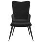 Preview: Relaxsessel mit Hocker Schwarz Samt