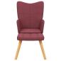 Preview: Relaxsessel mit Hocker Weinrot Stoff