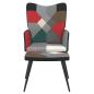 Preview: Relaxsessel mit Hocker Patchwork Stoff