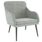 Preview: Sessel Hellgrau 63x76x80 cm Samt