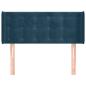 Preview: Kopfteil mit Ohren Dunkelblau 103x16x78/88 cm Samt