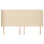 Preview: Kopfteil mit Ohren Creme 183x16x118/128 cm Stoff