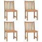 Preview: Gartenstühle 4 Stk. mit Kissen Massivholz Teak