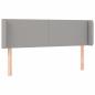 Preview: Kopfteil mit Ohren Hellgrau 147x16x78/88 cm Stoff