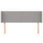 Preview: Kopfteil mit Ohren Hellgrau 147x16x78/88 cm Stoff