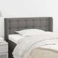 Preview: ARDEBO.de - Kopfteil mit Ohren Dunkelgrau 103x16x78/88 cm Stoff