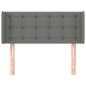 Preview: Kopfteil mit Ohren Dunkelgrau 103x16x78/88 cm Stoff