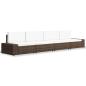 Preview: 4-tlg. Garten-Lounge-Set Poly Rattan Braun