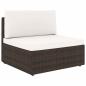 Preview: 4-tlg. Garten-Lounge-Set Poly Rattan Braun
