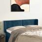 Preview: ARDEBO.de - Kopfteil mit Ohren Dunkelblau 147x16x78/88 cm Samt