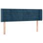 Preview: Kopfteil mit Ohren Dunkelblau 147x16x78/88 cm Samt