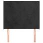 Preview: Kopfteil mit Ohren Schwarz 93x16x118/128 cm Samt