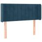 Preview: Kopfteil mit Ohren Dunkelblau 83x16x78/88 cm Samt